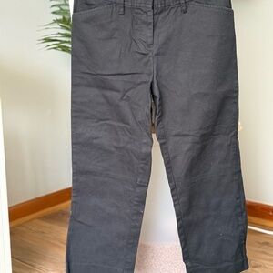 Black Casual Cropped Pants